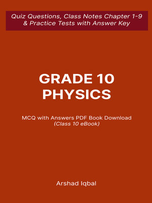 cover image of Class 10 Physics MCQ Questions and Answers PDF | 10th Grade Physics MCQs PDF e-Book